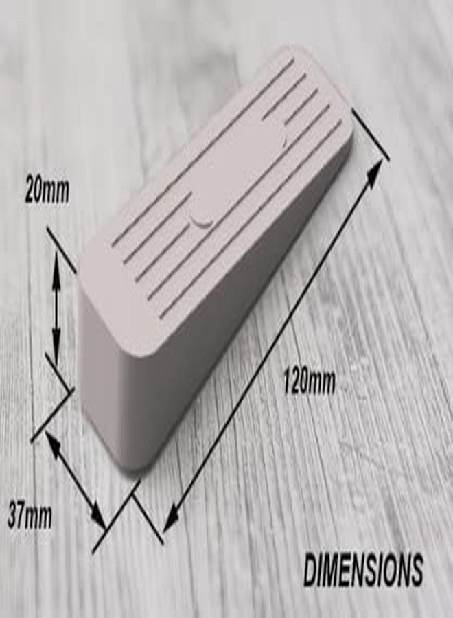 ALP Heavy Duty Non Slip Rubber Door Stoppers with Doors Powerful Gripping Work of Any Surface for Home, Offices, Warehouses & Classrooms Door Bottom Sealing 120mm x 37mm x 20mm (Grey, Pack of 5) - Image 3